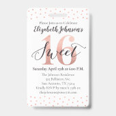 バラ金ゴールドスイート16誕生日VIP バッジ (裏面)