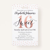 バラ金ゴールドスイート16誕生日VIP バッジ (裏面)