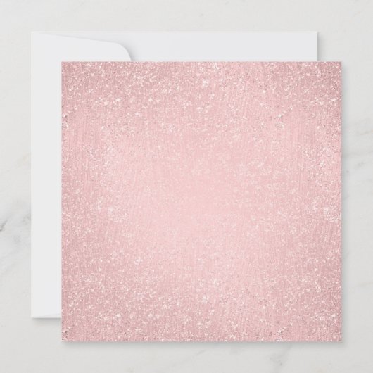 バラ金ゴールドスウィート16エレガントフラワーズ&グリッター 招待状 (裏面)