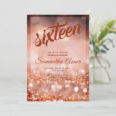 バラ金ゴールドスウィート16デコレーション 招待状 (スタンド正面)