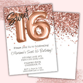 バラ金ゴールドスウィート16バースデーパーティー 招待状