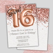 バラ金ゴールドスウィート16バースデーパーティー 招待状