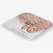 バラ金ゴールドスウィート16thバースデーパーティー ペーパープレート (傾斜あり)