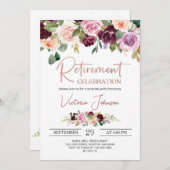 バラ金ゴールドスエレガントクリプト驚きの退職パーティー 招待状 (正面/裏面)