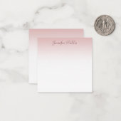 バラ金ゴールドスクリエレガントモダンシンプルプトテンプレート ノートカード (正面/裏面インサイチュ)