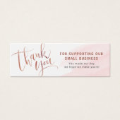 バラ金ゴールドスクリプトおよびロゴ感謝していビジネスの挿入 (正面)