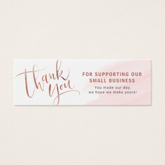 バラ金ゴールドスクリプトおよびロゴ感謝していビジネスの挿入 (正面)