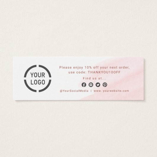 バラ金ゴールドスクリプトおよびロゴ感謝していビジネスの挿入 (裏面)