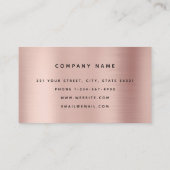 バラ金ゴールドスクリプトタイポグラフィモダンミニマル 名刺 (裏面)