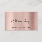 バラ金ゴールドスクリプトタイポグラフィモダンミニマル 名刺 (正面)