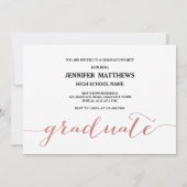 バラ金ゴールドスクリプトフォトコラージュ | 卒業党 招待状 (裏面)