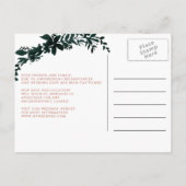 バラ金ゴールドスクリプトフローラの日付の変更延期 案内ポストカード (裏面)