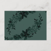 バラ金ゴールドスクリプトフローラ結婚の緑の方向 エンクロージャーカード (裏面)