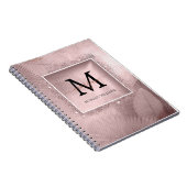 バラ金ゴールドスクリプトモノグラム ノートブック (右側)