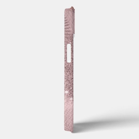 バラ金ゴールドスクリプトモノグラム Case-Mate iPhoneケース (裏面 / 右)