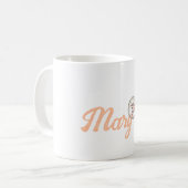 バラ金ゴールドスクリプト母の日のパターン コーヒーマグカップ (正面左)