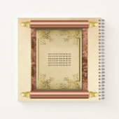 バラ金ゴールドスクロールフォトバジェットキンセアニラゲスト ノートブック (裏面)