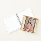 バラ金ゴールドスクロールフォトバジェットキンセアニラゲスト ノートブック (内部)