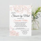 バラ金ゴールドスケッチフラワーブライダルシャワーbyメール 招待状 (スタンド正面)