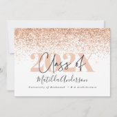 バラ金ゴールドスタイリッシュ卒業パーティ招待状 招待状 (正面)