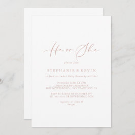 バラ金ゴールドスタイリッシュ性別開示 招待状