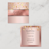 バラ金ゴールドスターエレガントズモダン業 スクエア名刺 (正面/裏面)