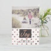 バラ金ゴールドスタークリスマスフォトグリーティングカード シーズンカード (スタンド正面)