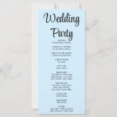 バラ金ゴールドスターズクレセントムーンブルー結婚式 プログラム (裏面)