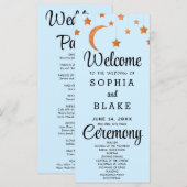 バラ金ゴールドスターズクレセントムーンブルー結婚式 プログラム (正面/裏面)