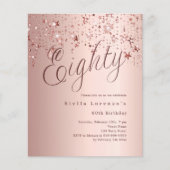 バラ金ゴールドスターズバジェット80th誕生日の招待 (正面)