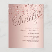 バラ金ゴールドスターズバジェット90th誕生日の招待状 (正面)