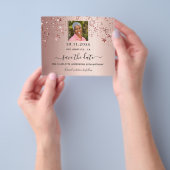 バラ金ゴールドスター写真の誕生日を保存する チラシ (手)