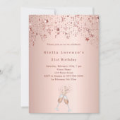 バラ金ゴールドスター応援誕生日 招待状 (正面)