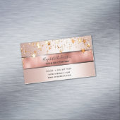 バラ金ゴールドスター美しいサロンエレガントメイクアップアーティスト マグネット名刺 (インサイチュ)