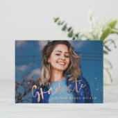 バラ金ゴールドスター誇りを持った大学院写真卒業 招待状 (スタンド正面)