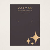 バラ金ゴールドスター追加ロゴイヤリングディスプレイカード (正面)