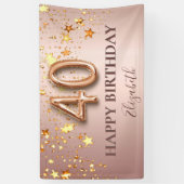 バラ金ゴールドスター40歳の誕生日 横断幕 (縦)