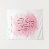 バラ金ゴールドスターMsからMrsブライダルシャワー背景 タペストリー (正面(横))