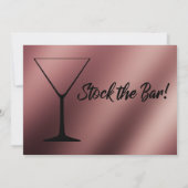 バラ金ゴールドストックグラデーションザバーカップルのシャワー 招待状 (裏面)