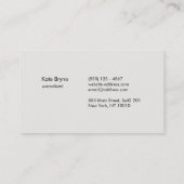 バラ金ゴールドストライプのモダンプロフェッショナル 名刺 (裏面)