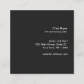 バラ金ゴールドストライプの赤面ピンク美しい スクエア名刺 (裏面)