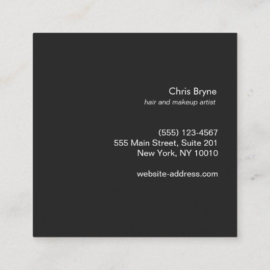 バラ金ゴールドストライプの赤面ピンク美しい スクエア名刺 (裏面)