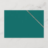 バラ金ゴールドストライプスクリプ結婚ト緑の方向 エンクロージャーカード (裏面)