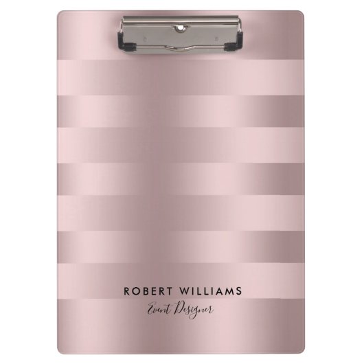 バラ金ゴールドストライプ型 クリップボード (正面)