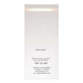 バラ金ゴールドストライプTaupeサロン価格表メニュー ラックカード (裏面)