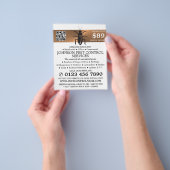 バラ金ゴールドストリップ – ブラックゴキブリ – 害虫駆除 チラシ (手)