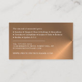 バラ金ゴールドストリップ – ブラックゴキブリ – 害虫駆除 名刺 (裏面)