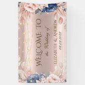 バラ金ゴールドストリングライトブルーバラ結婚ズ 横断幕 (縦)