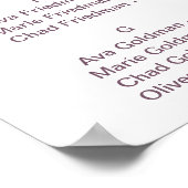 バラ金ゴールドストリーマーアルファベット座席表 ポスター (角)