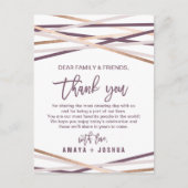 バラ金ゴールドストリーマーサンキュー披露宴カード ポストカード (正面)